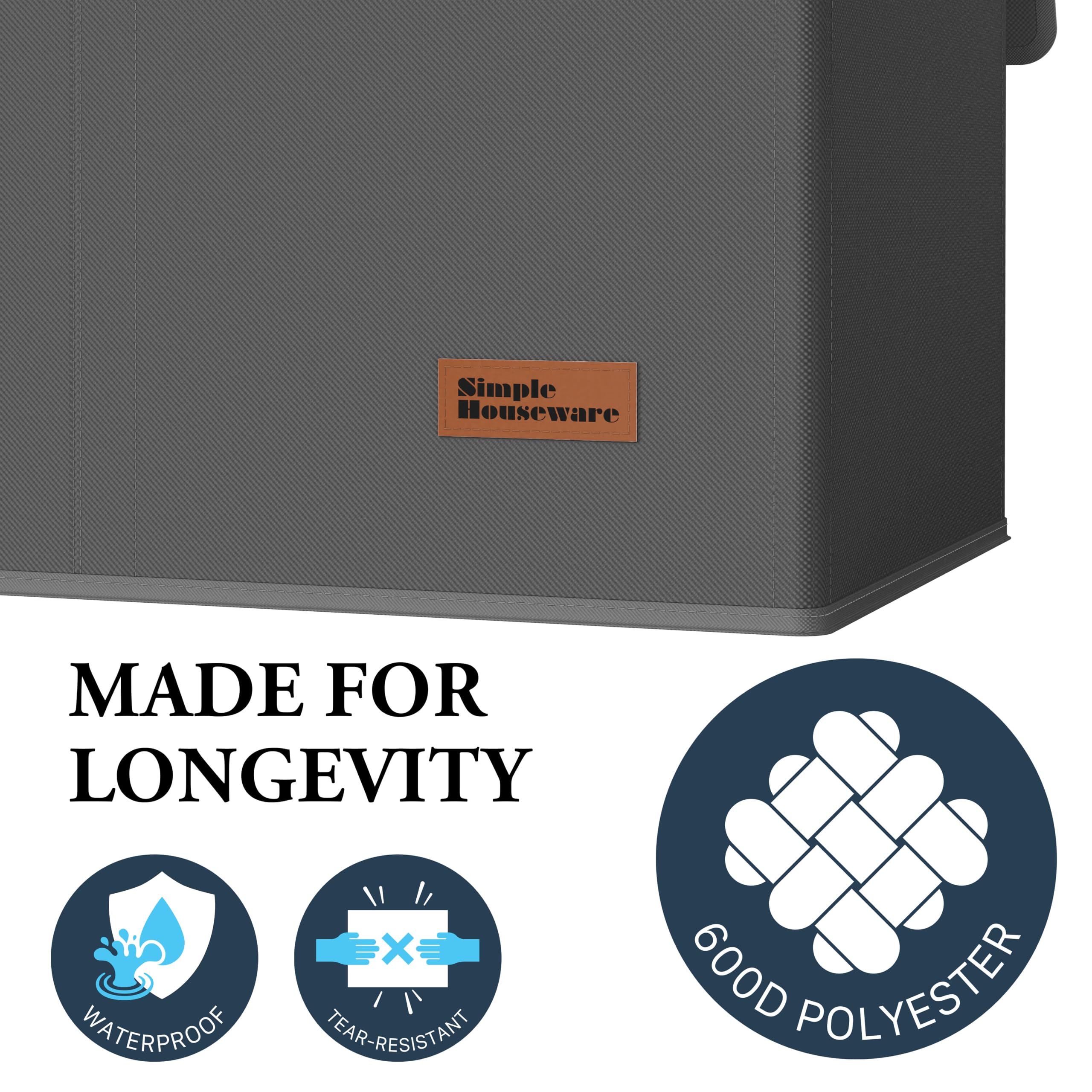 Simple Houseware side profile highlighting reinforced rods benefit: stable upright support
