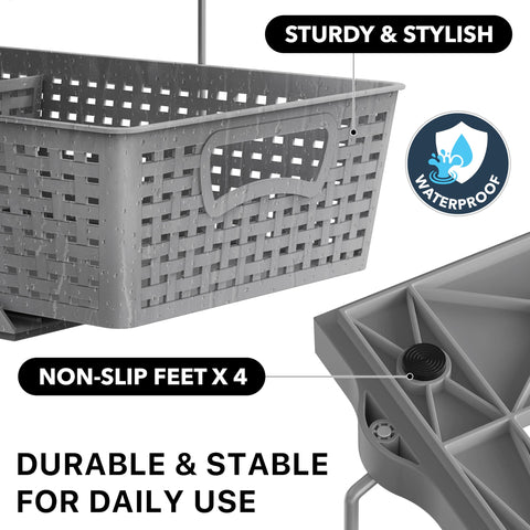 Simple Houseware lifted basket being carried for refilling and portability benefit