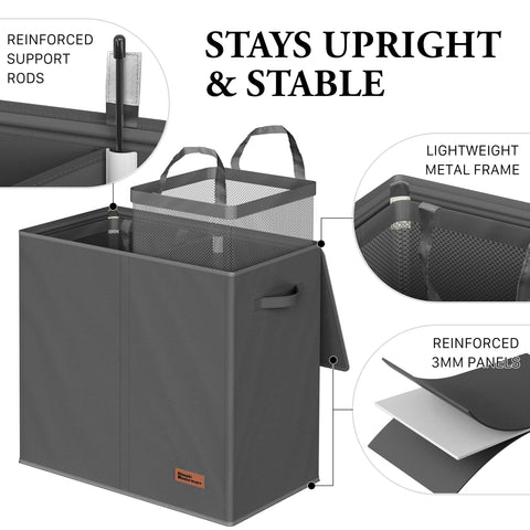 Simple Houseware two removable mesh bags outside hamper benefit: quick transport