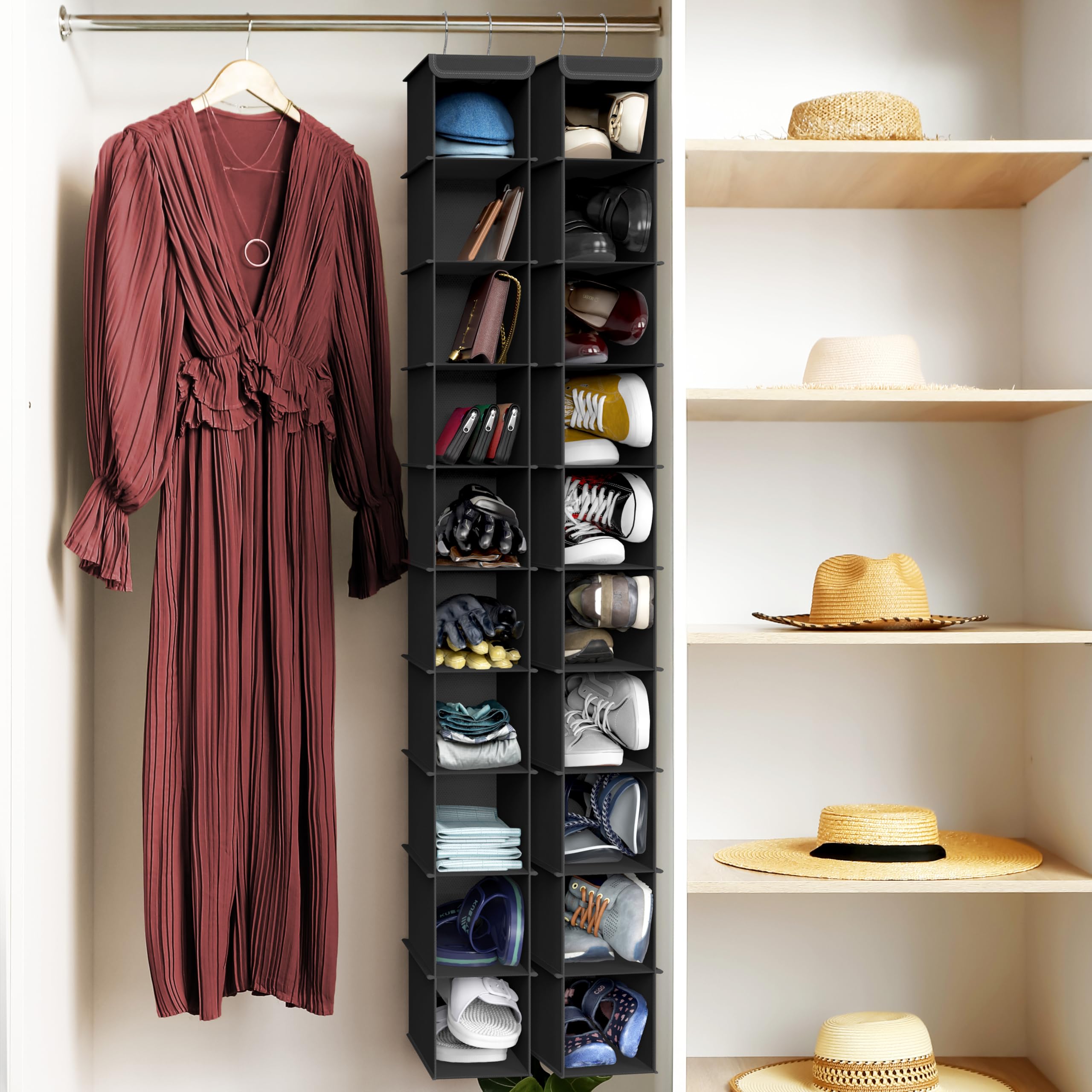 Simple Houseware next to hangers showing compact footprint and scale benefit