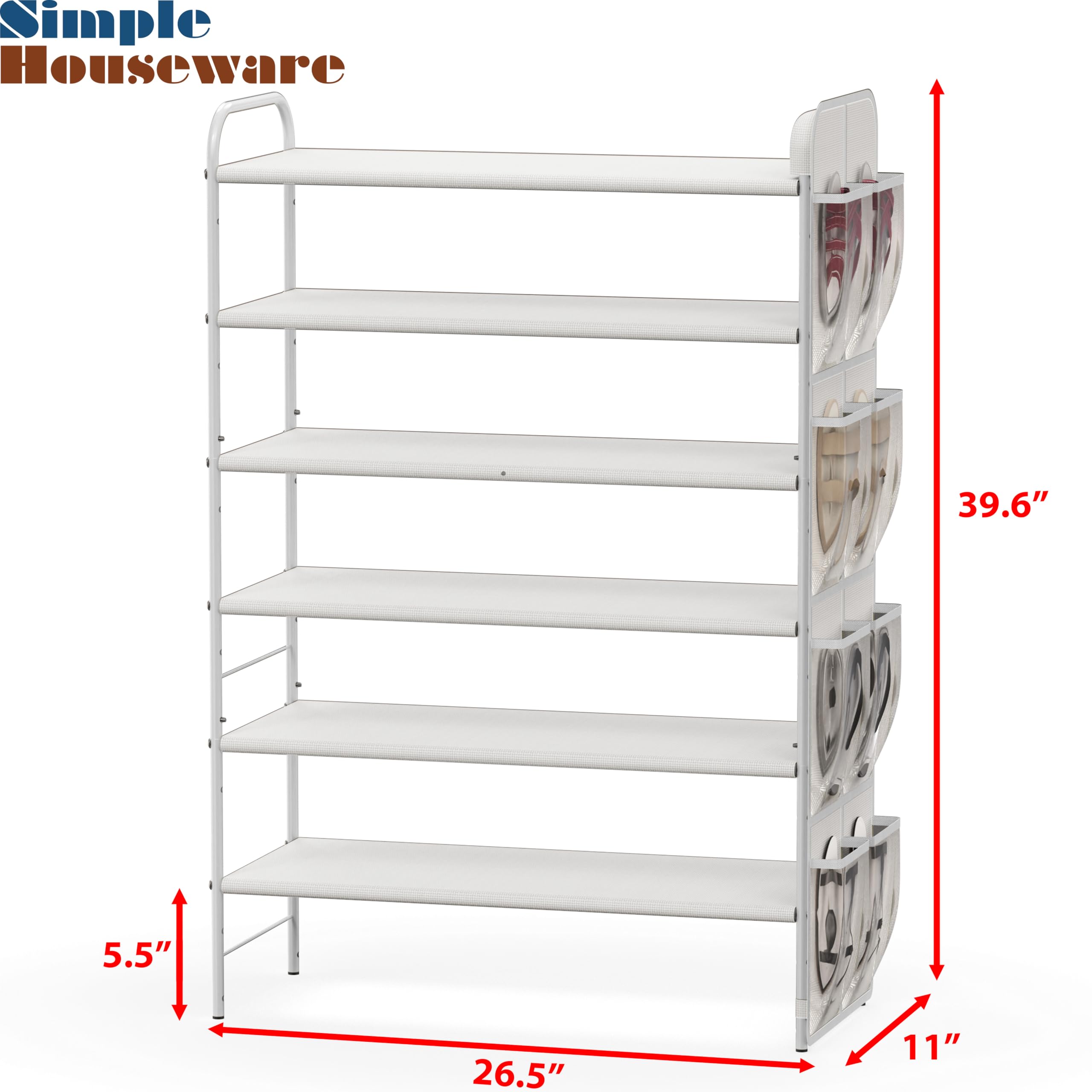 Simple Houseware close-up of shelf edge demonstrating sturdy metal support