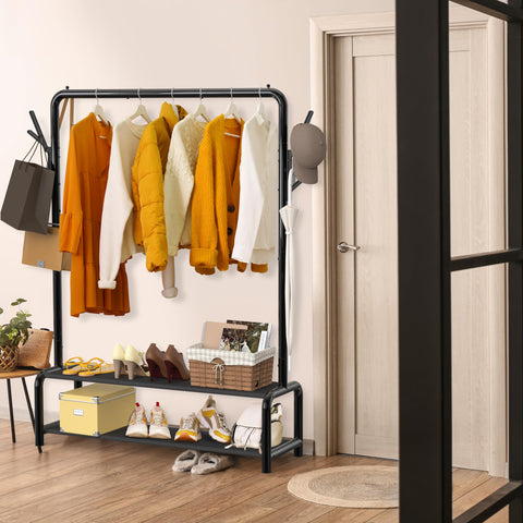 Simple Houseware shelf filled with shoes and bins demonstrating organized footwear storage and easy access