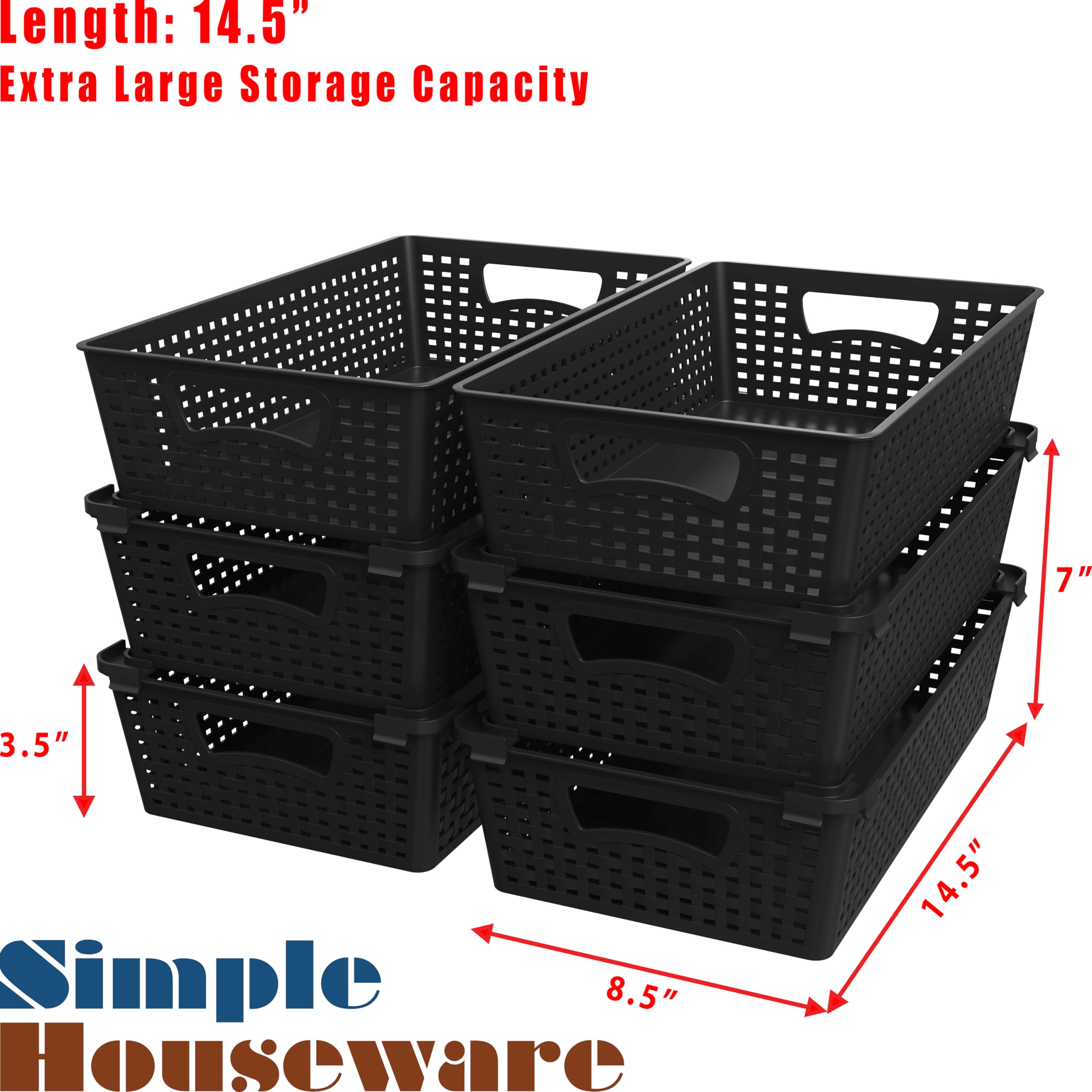 Simple Houseware side handles visible for effortless lifting and carrying convenience