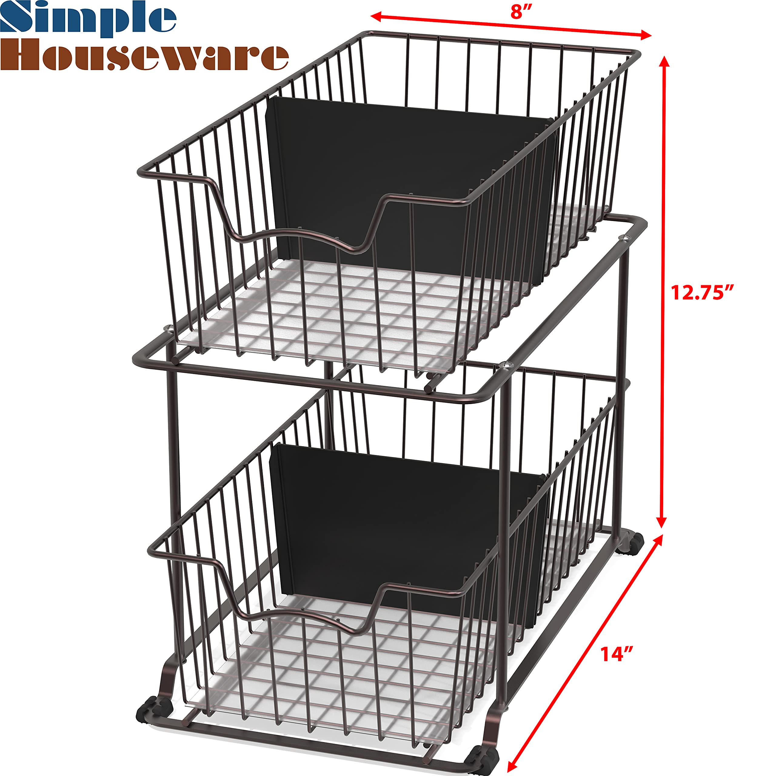 Simple Houseware side profile showing sliding drawer action for easy access