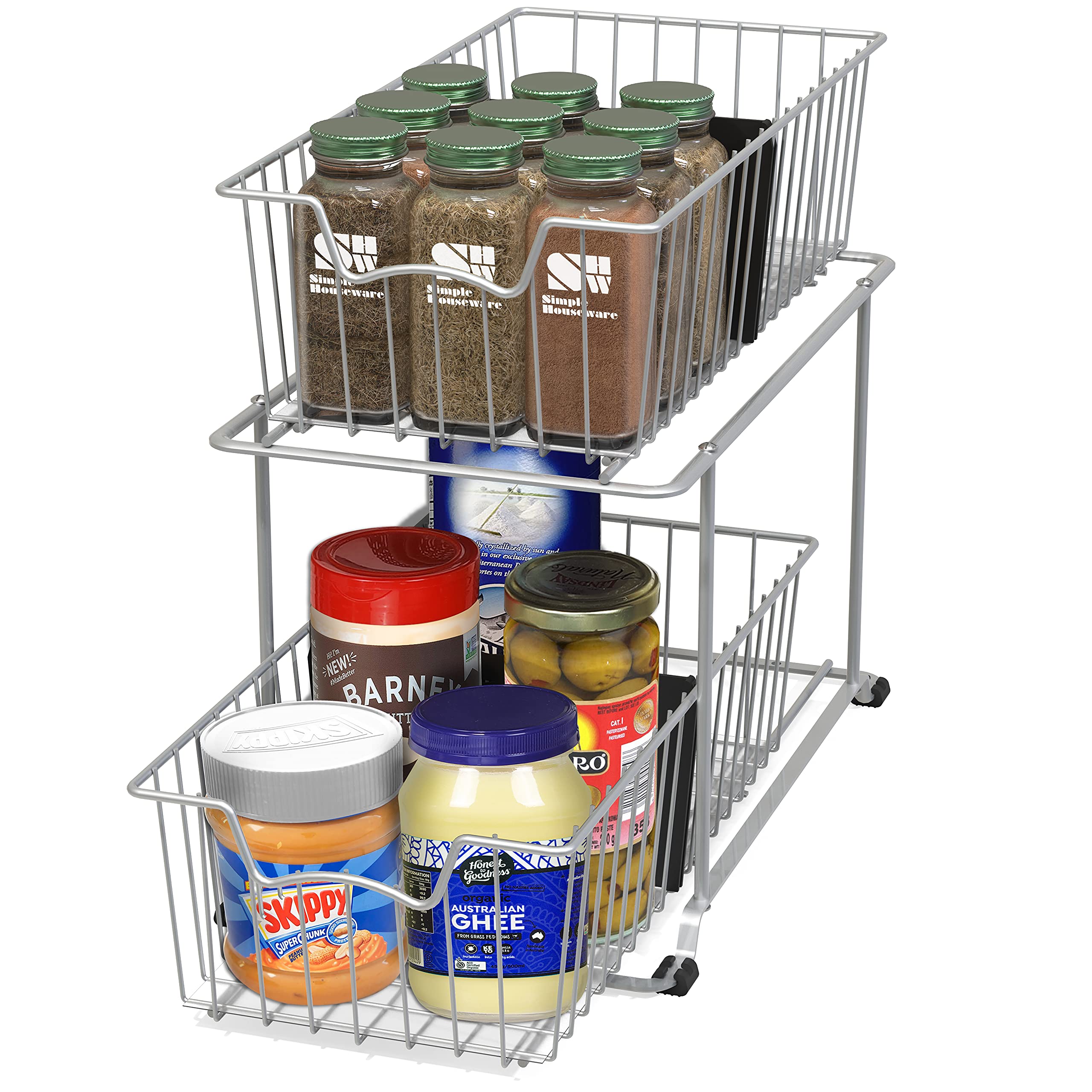 Simple Houseware side profile highlighting sliding drawer mechanism for easy access