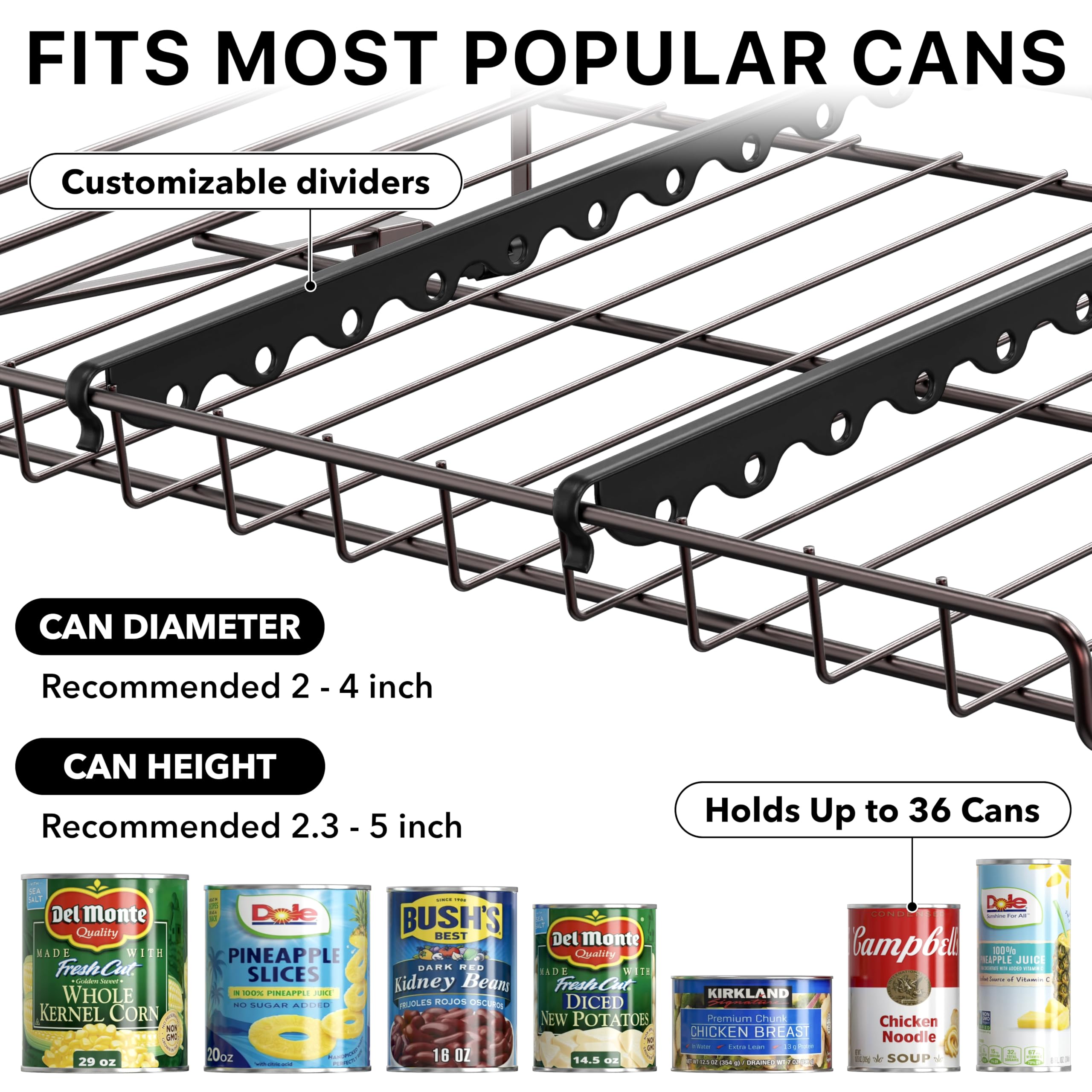Simple Houseware side profile displaying how racks stack securely for extra storage