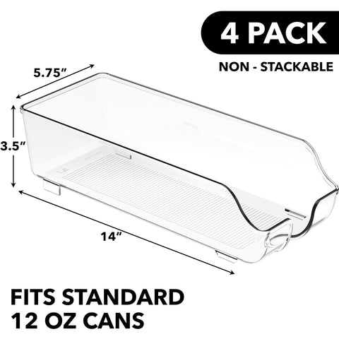 Simple Houseware side profile highlighting tilt that rolls cans forward