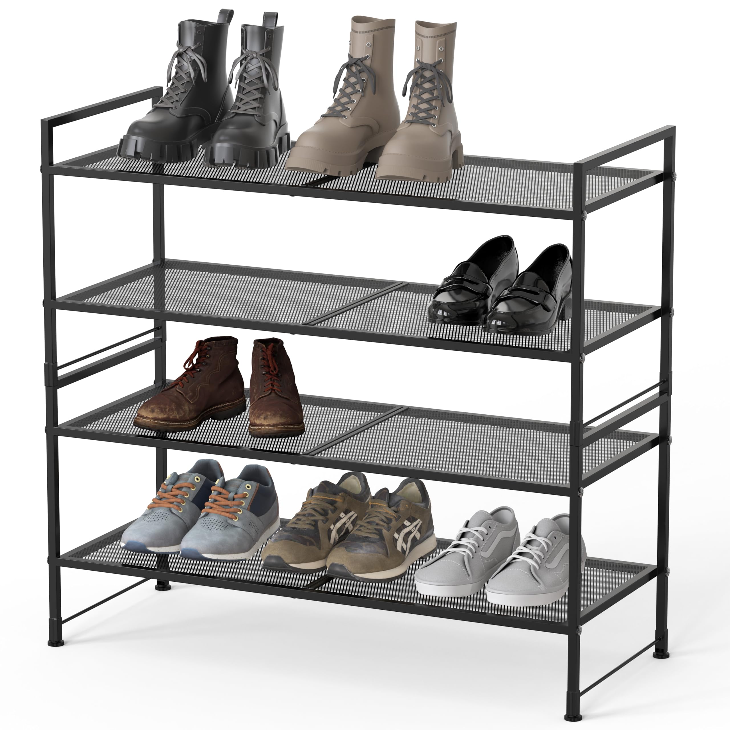 Simple Houseware side profile under bench demonstrating space-saving benefit