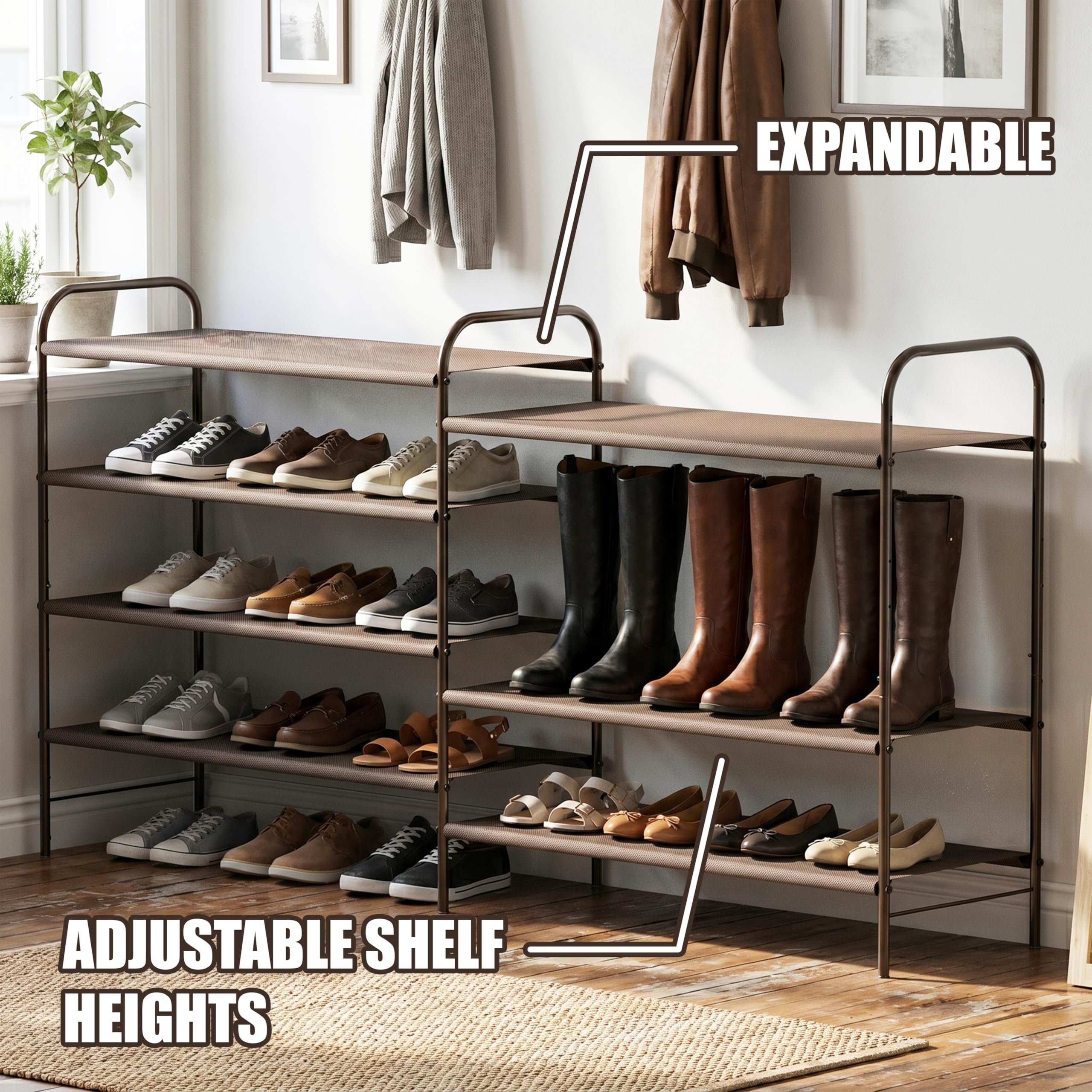 Simple Houseware shown next to a foot for scale illustrating compact dimensions benefit