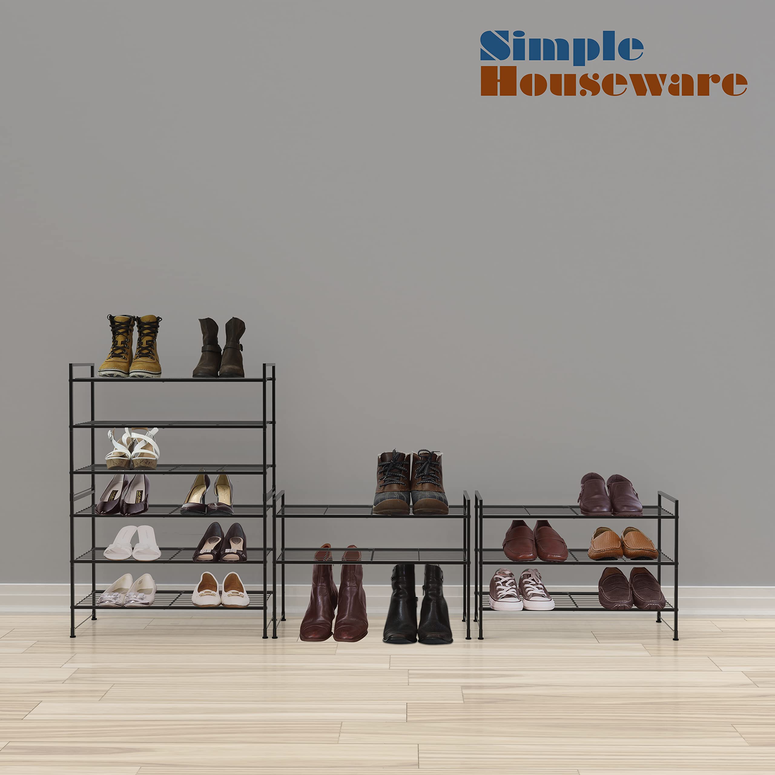 Simple Houseware size comparison with hand demonstrating compact footprint