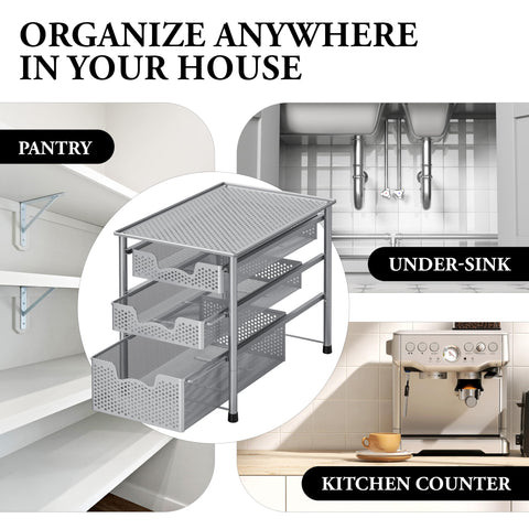 Simple Houseware next to hand for scale showing compact footprint and clear sizing benefit