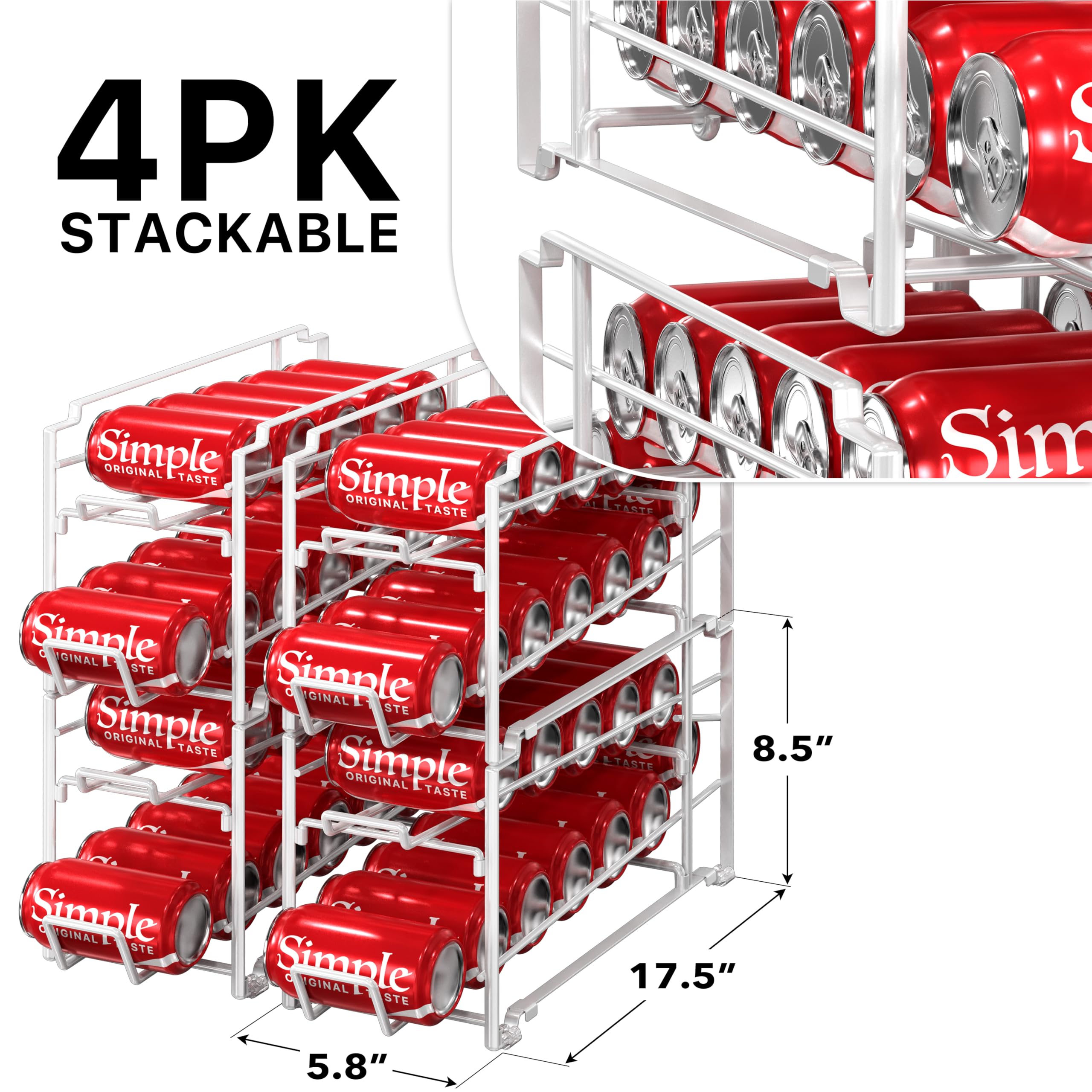 Simple Houseware stacked setup of two racks demonstrating vertical storage benefit