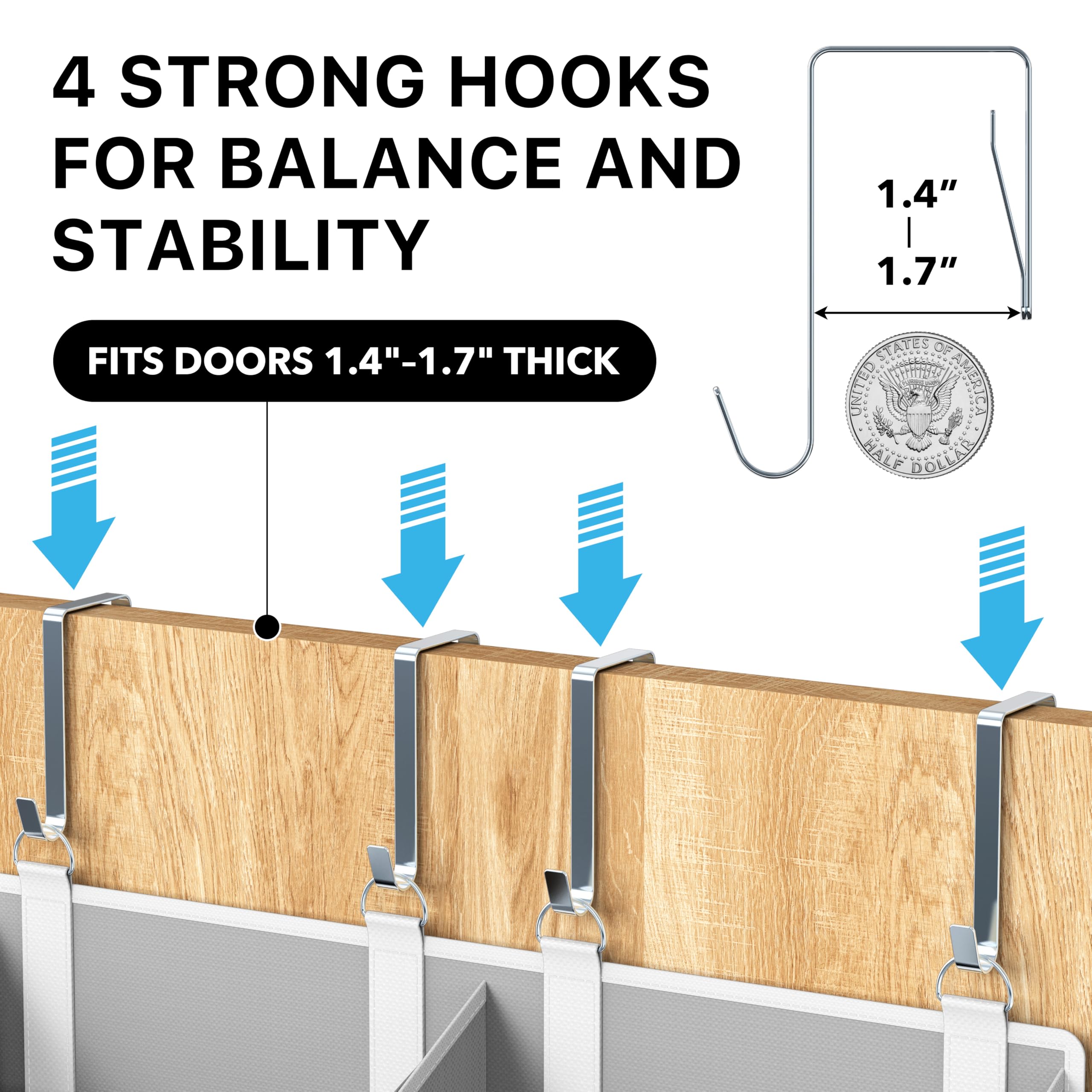 Simple Houseware reinforced anti-tilt panel preventing pocket slumping
