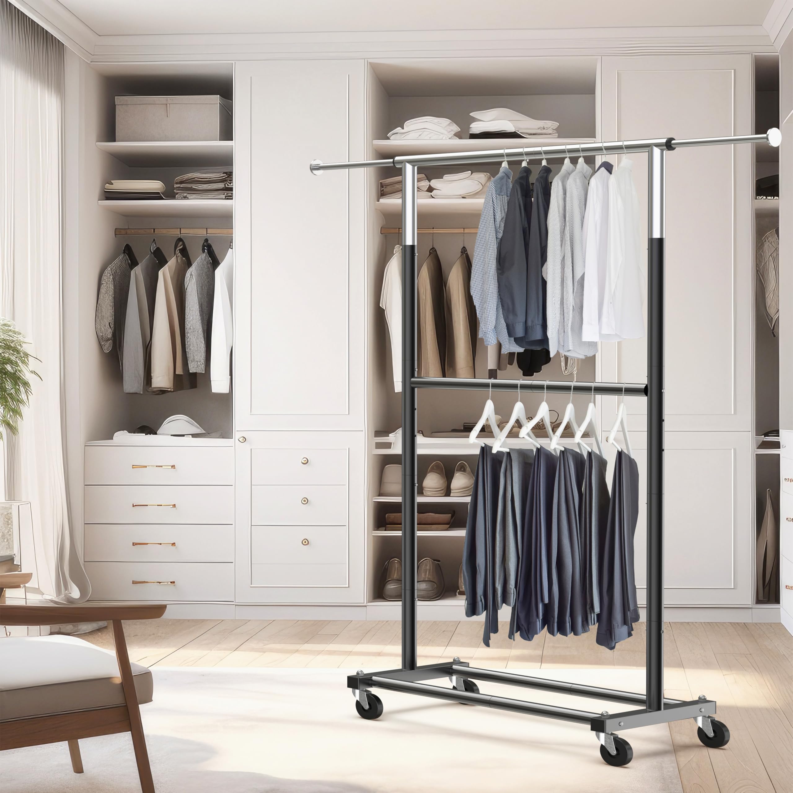 Simple Houseware 2.5-inch swivel casters for smooth mobility and easy room-to-room movement