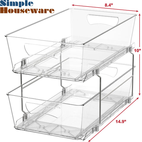 Simple Houseware top-down layout showing internal space for bottles and jars benefit
