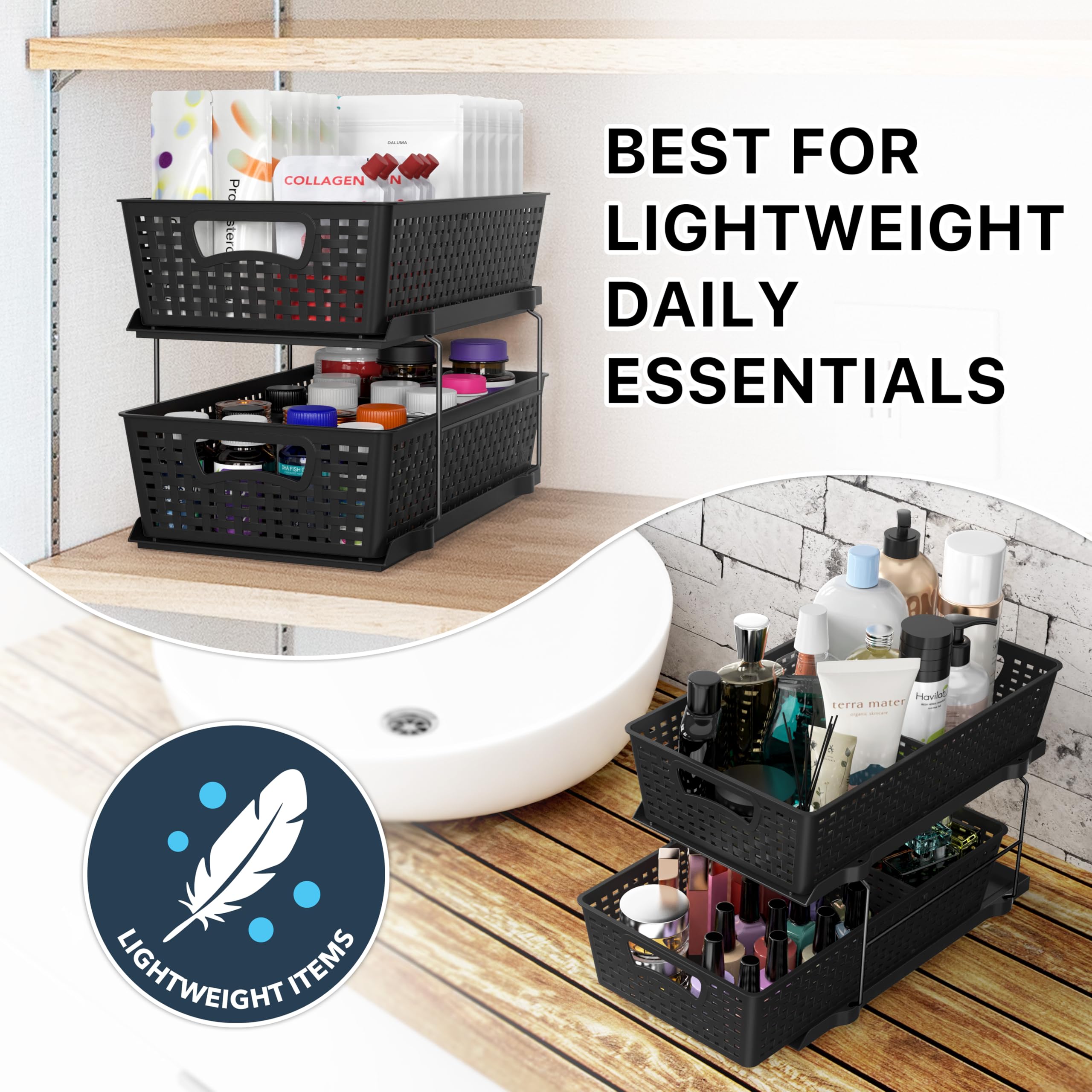 Simple Houseware installed under sink illustrating space-saving and visibility benefit