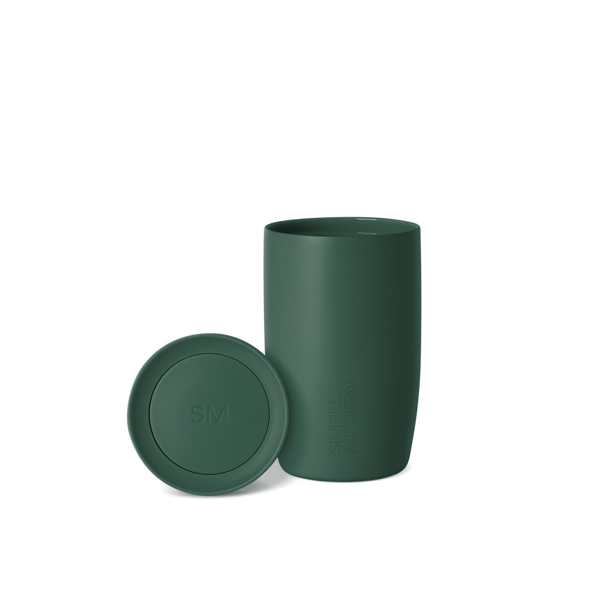Simple Modern 12oz front view showing green finish and compact design, easy portability