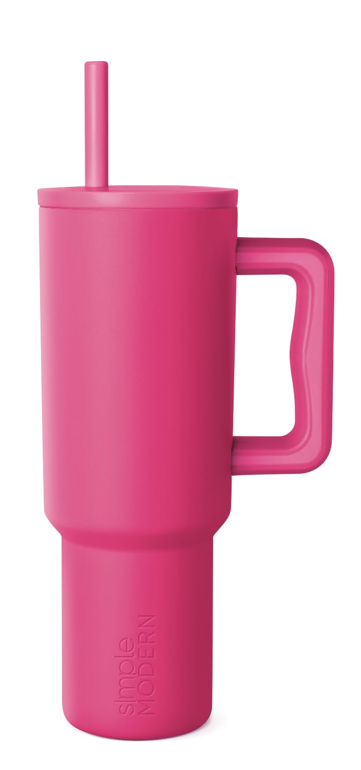 Simple Modern magenta tumbler front view showing sleek finish and large capacity
