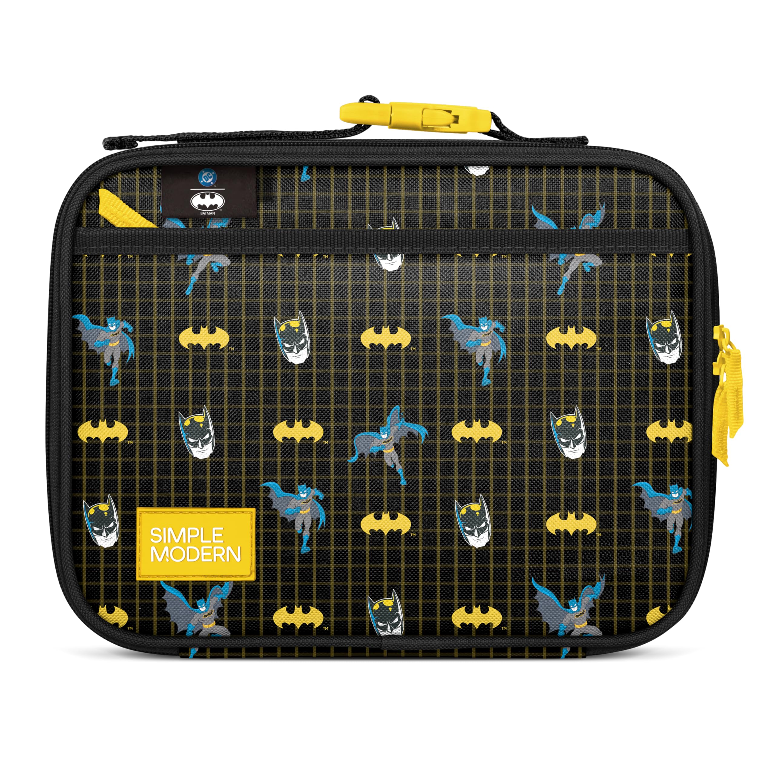 Simple Modern Batman lunch box front view shows bold design and kid appeal