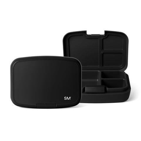 Simple Modern bento box front view showing compact black case and secure lid