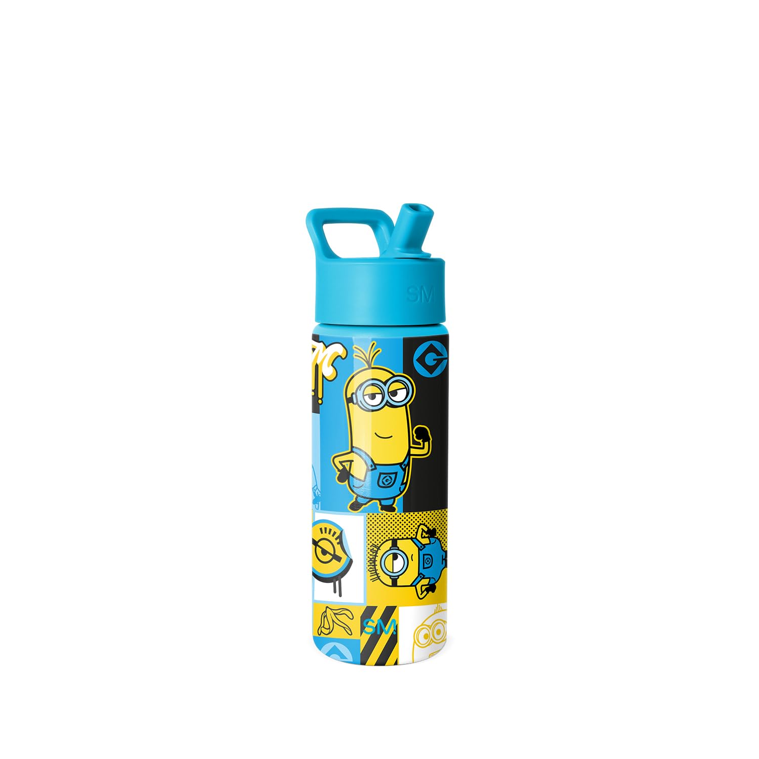 Simple Modern front view showing Minions design and easy-grip benefit