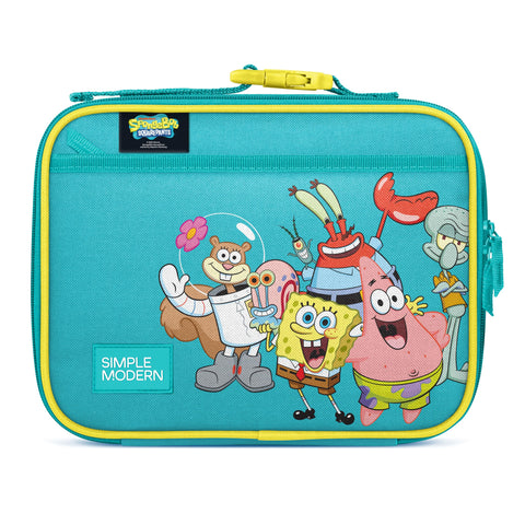 Simple Modern front view showing SpongeBob design and easy-carry handle