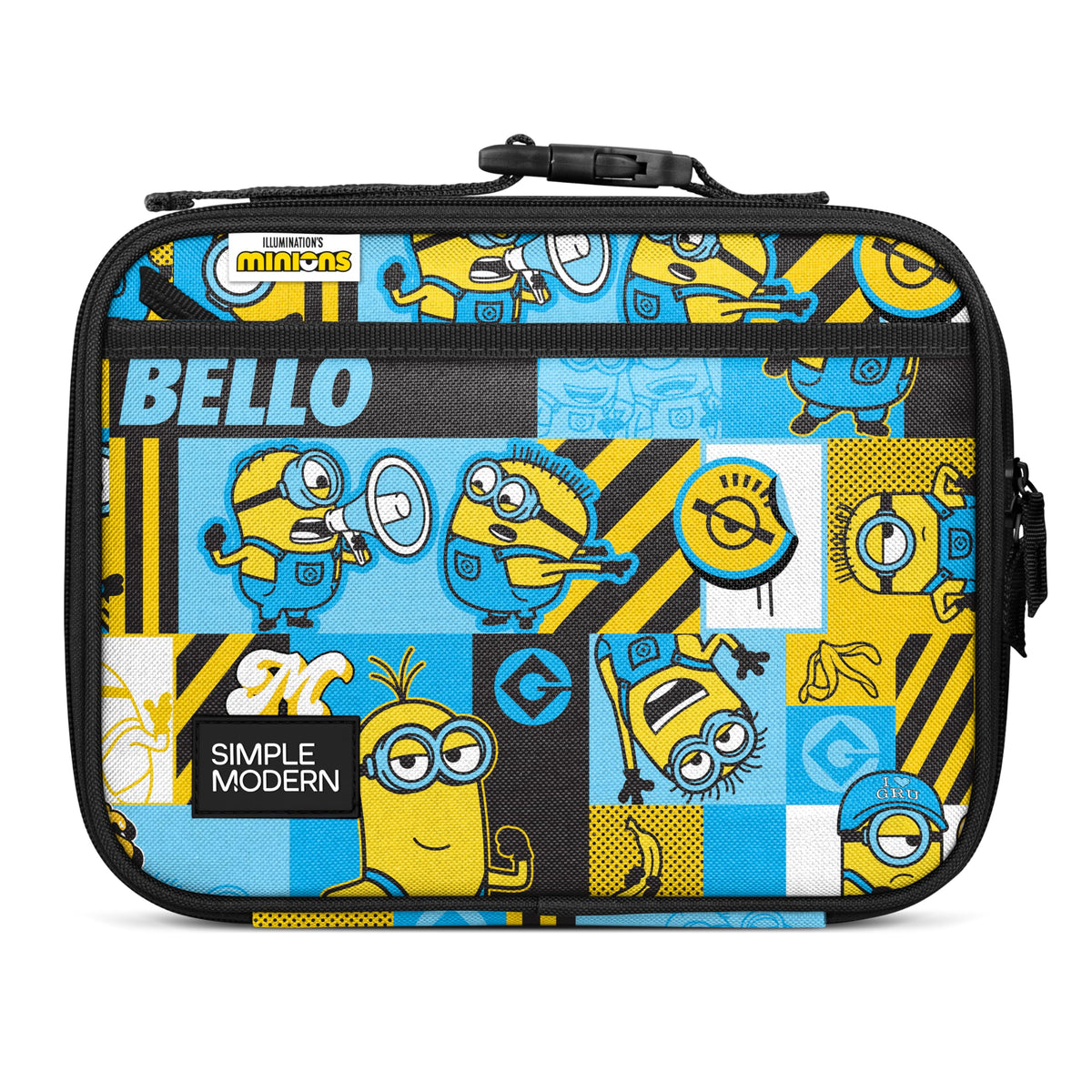 Simple Modern Hadley Minions front view showing cute print and easy grab handle