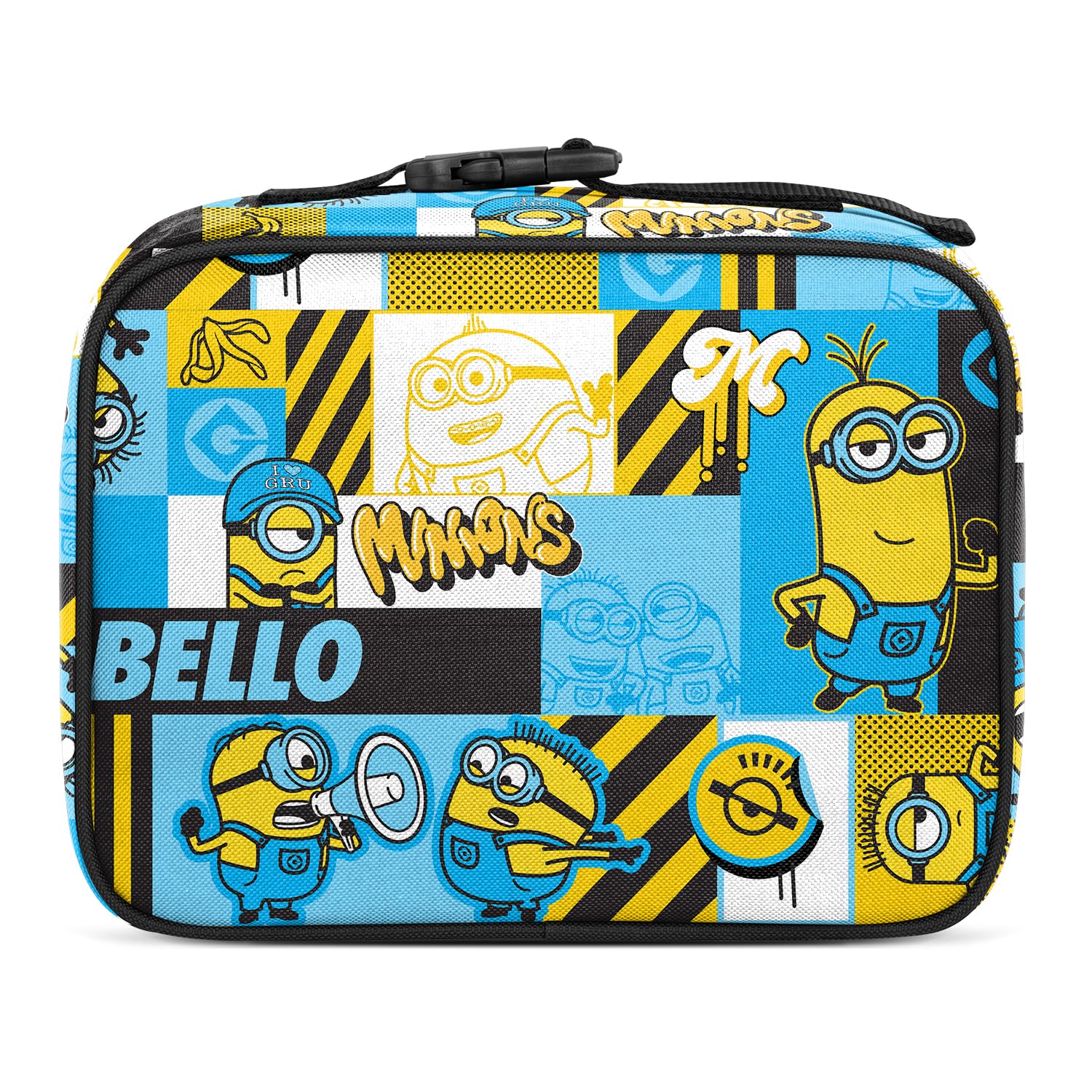 Simple Modern Hadley Minions open interior showing wipeable lining and organized space