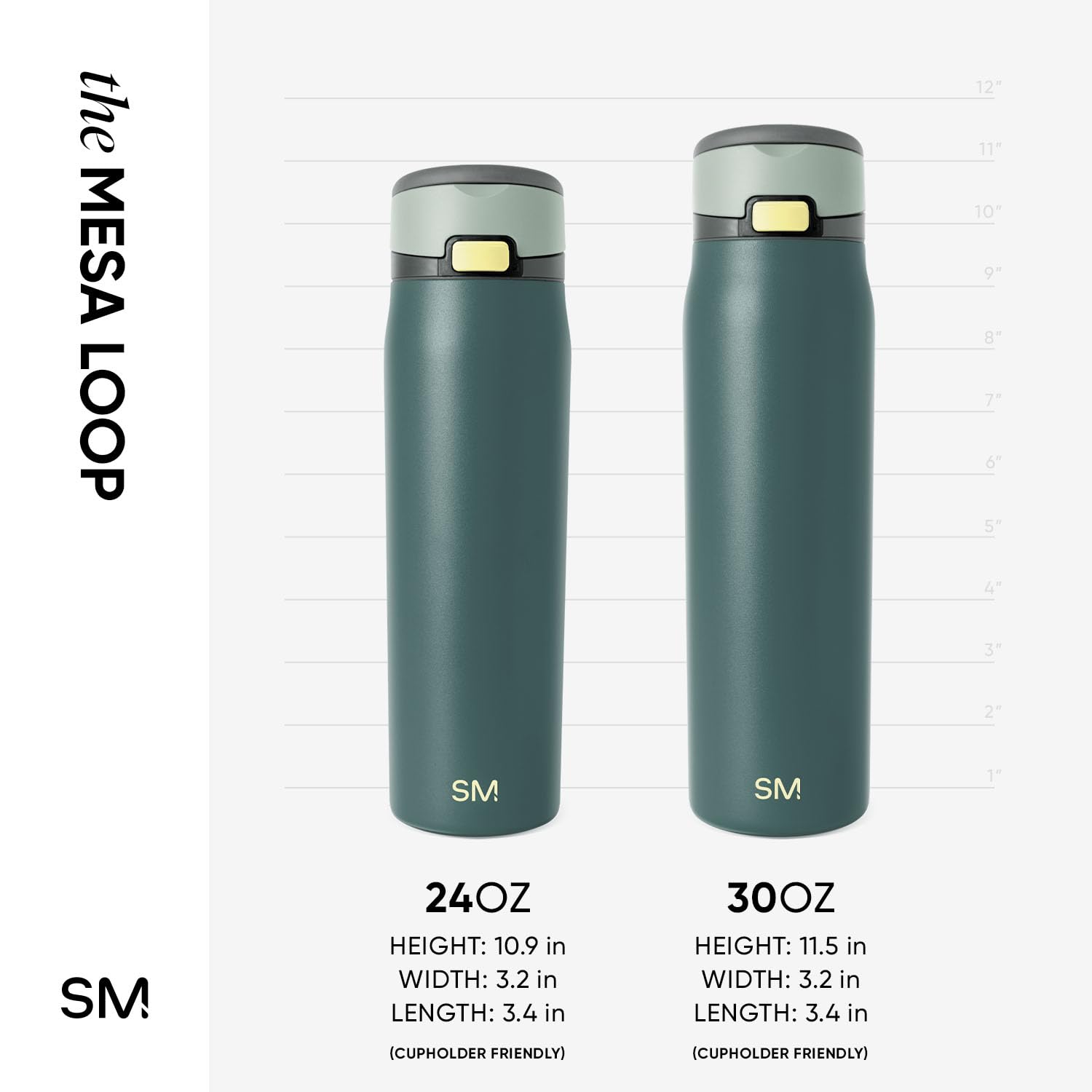 Simple Modern bottle sitting in a car cupholder offering hands-free travel convenience