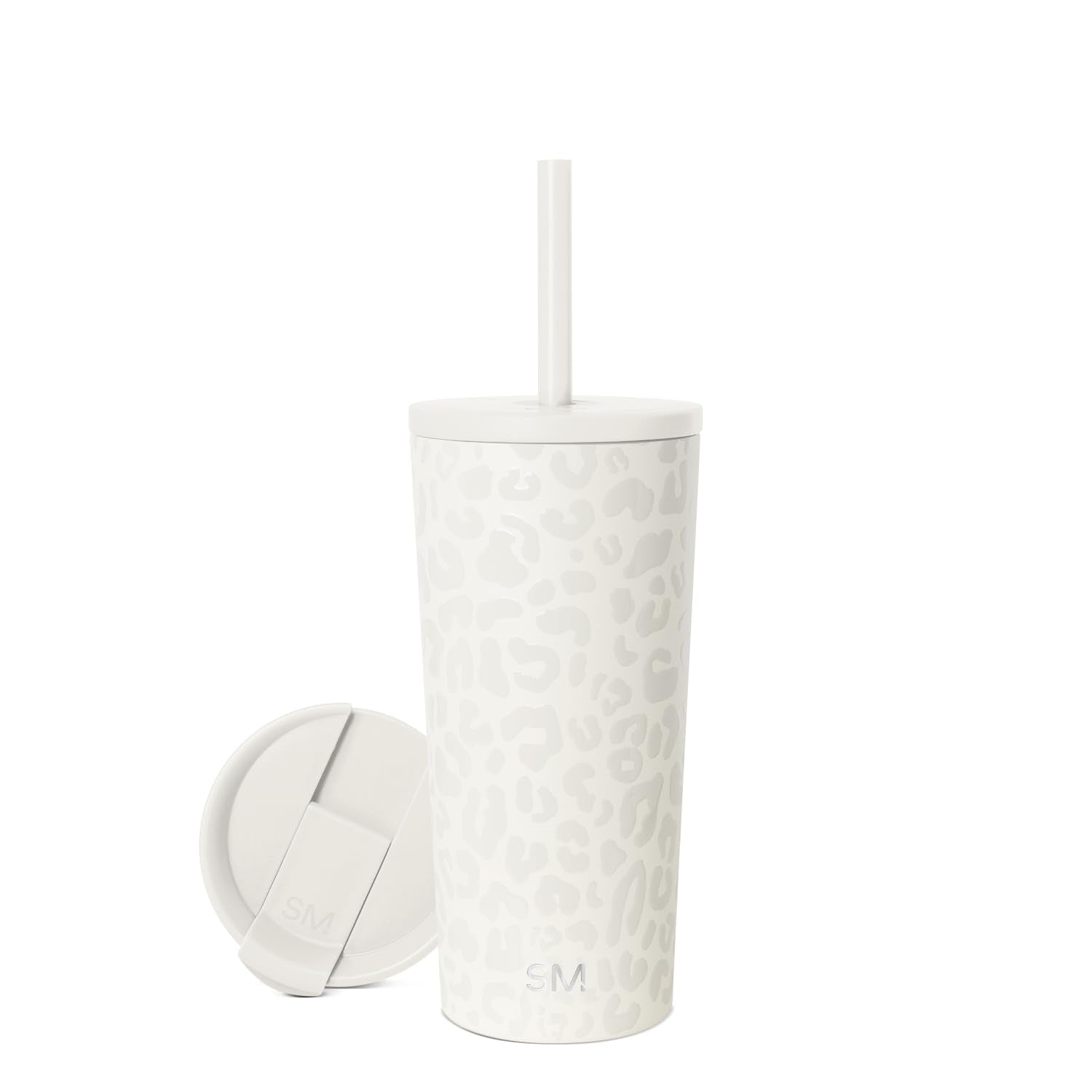 Simple Modern leopard front view showing insulated 20oz tumbler benefit of stylish everyday use