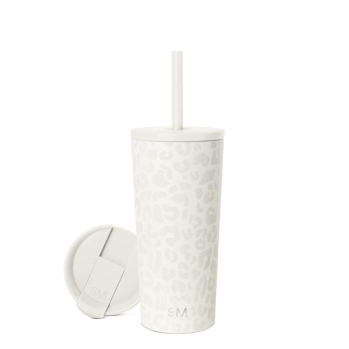 Simple Modern leopard front view showing insulated 20oz tumbler benefit of stylish everyday use