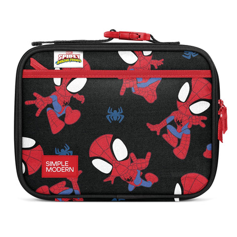Simple Modern Marvel Spidey front view showing kid-friendly design and durable exterior