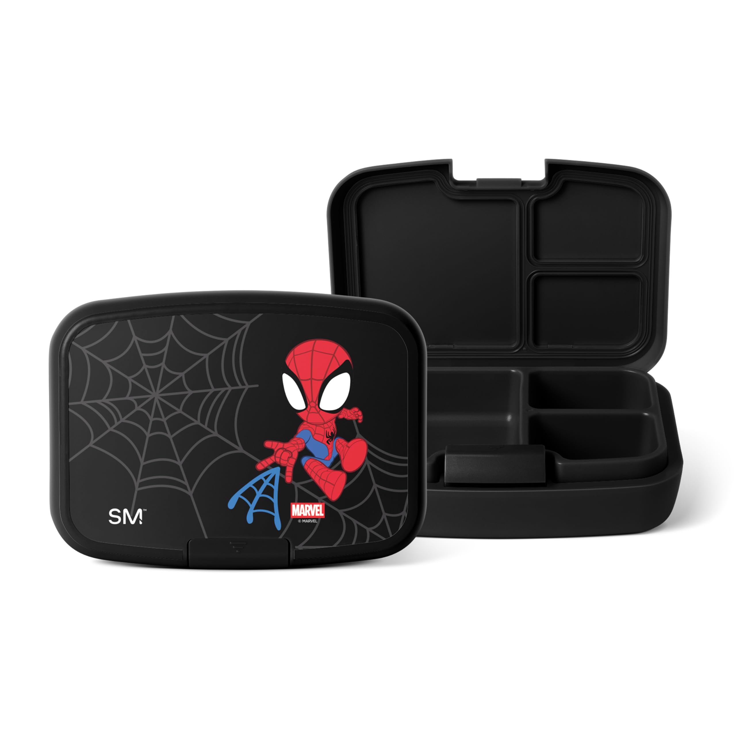 Simple Modern Spidey front view showing vibrant print and secure closure for kid appeal