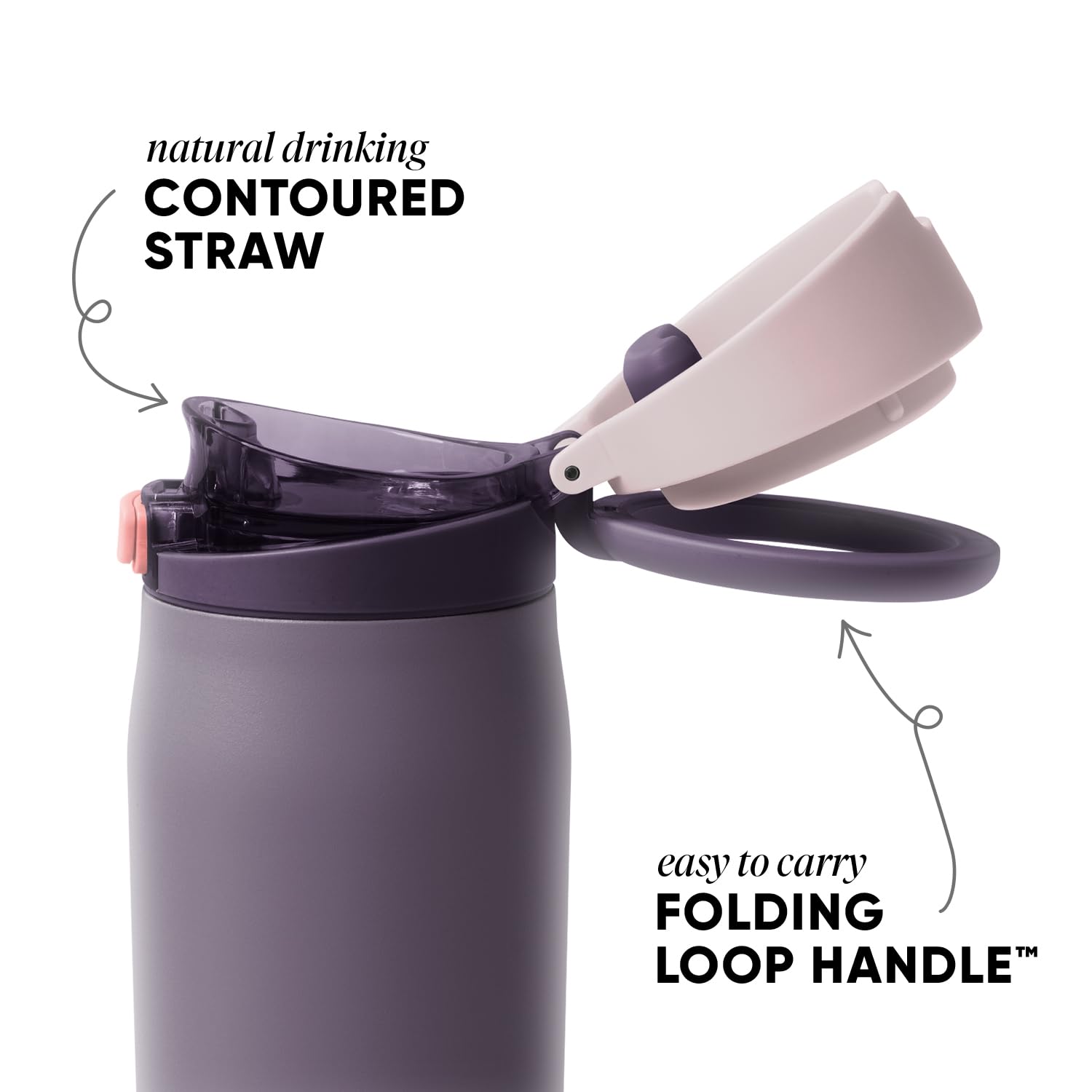Simple Modern close-up of covered straw lid protecting mouthpiece, keeps straw clean