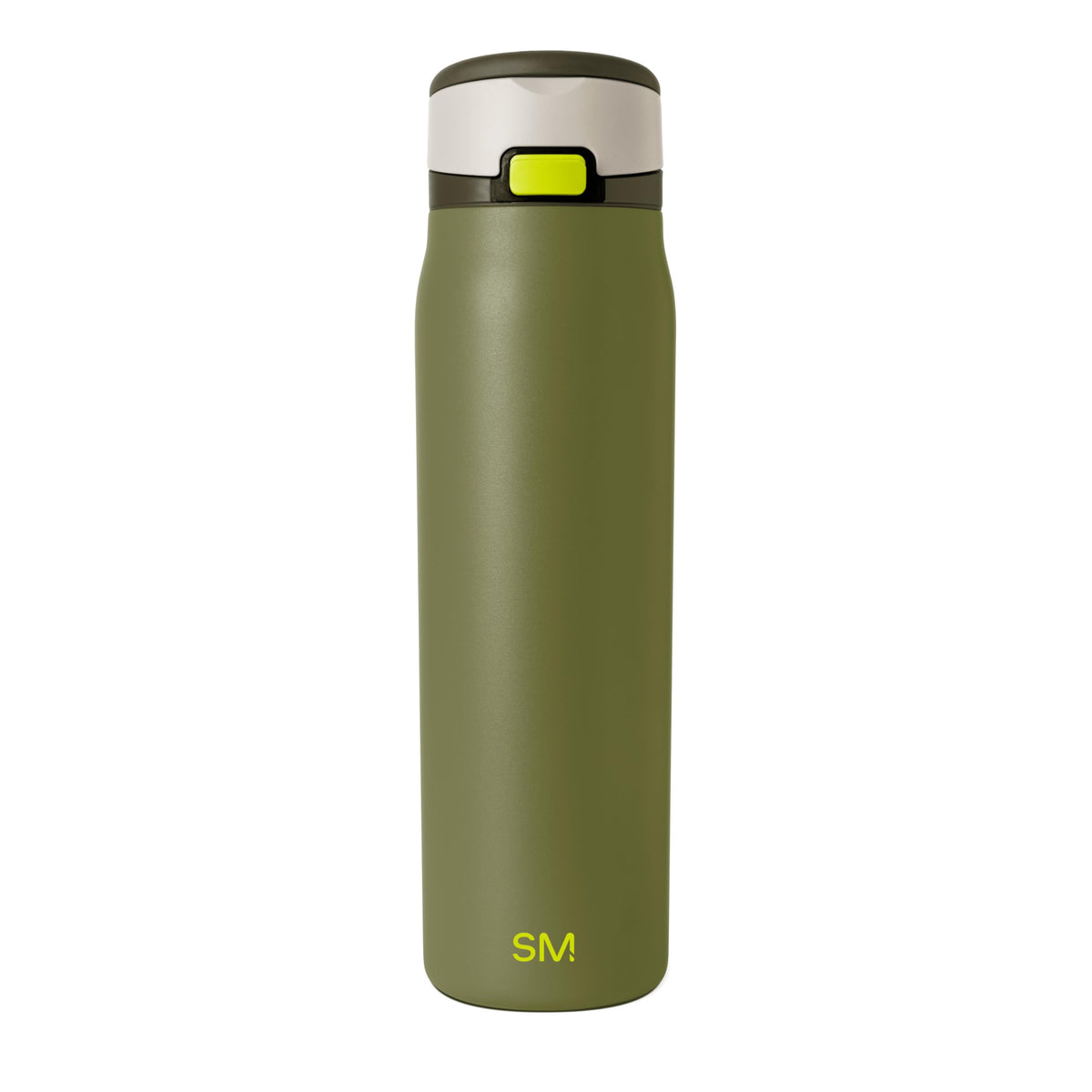 Simple Modern Mesa Loop front view showing olive finish and ergonomic shape for portability