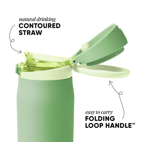 Simple Modern covered straw closeup keeps straw clean between sips