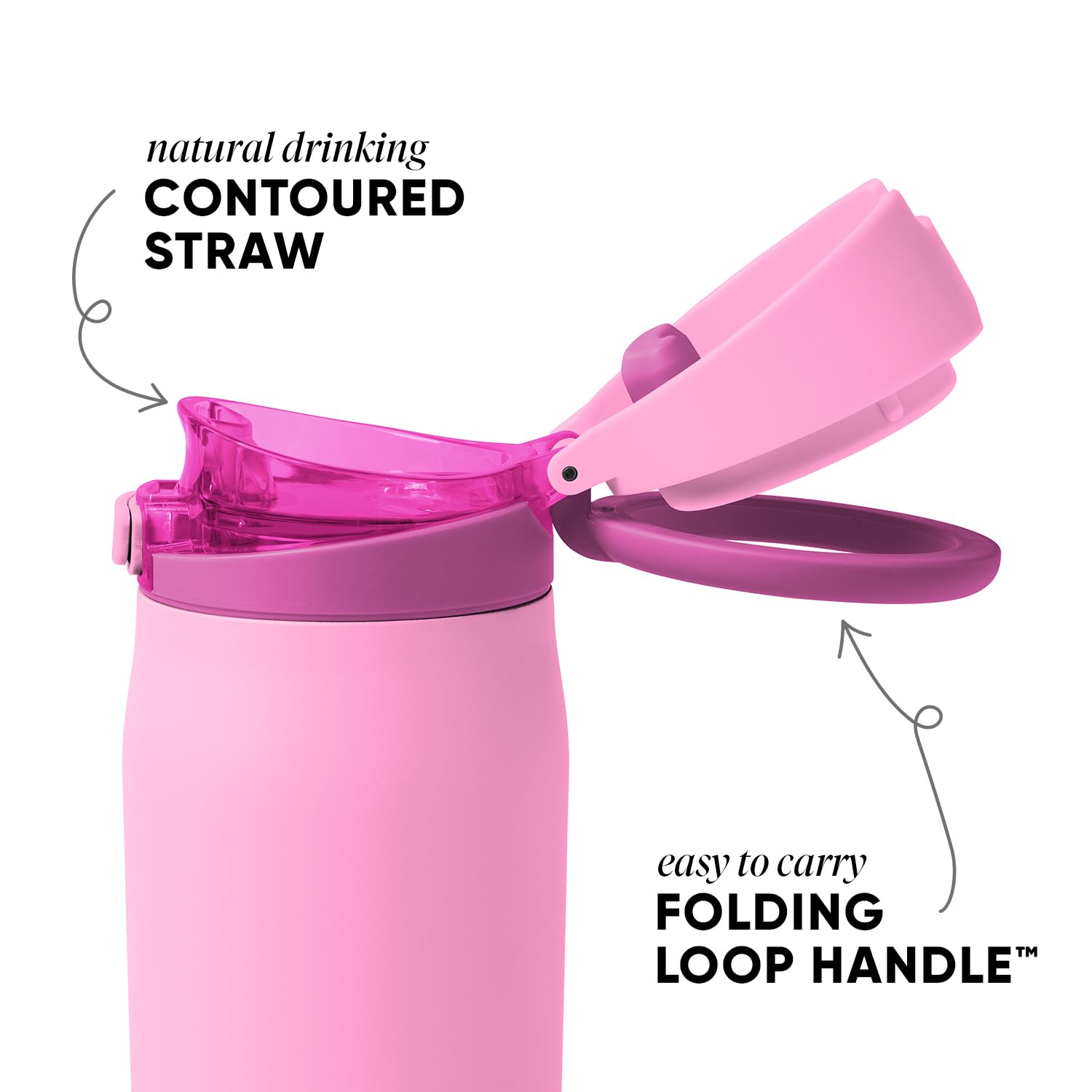 Simple Modern covered straw close-up showing hygienic protection and easy sipping