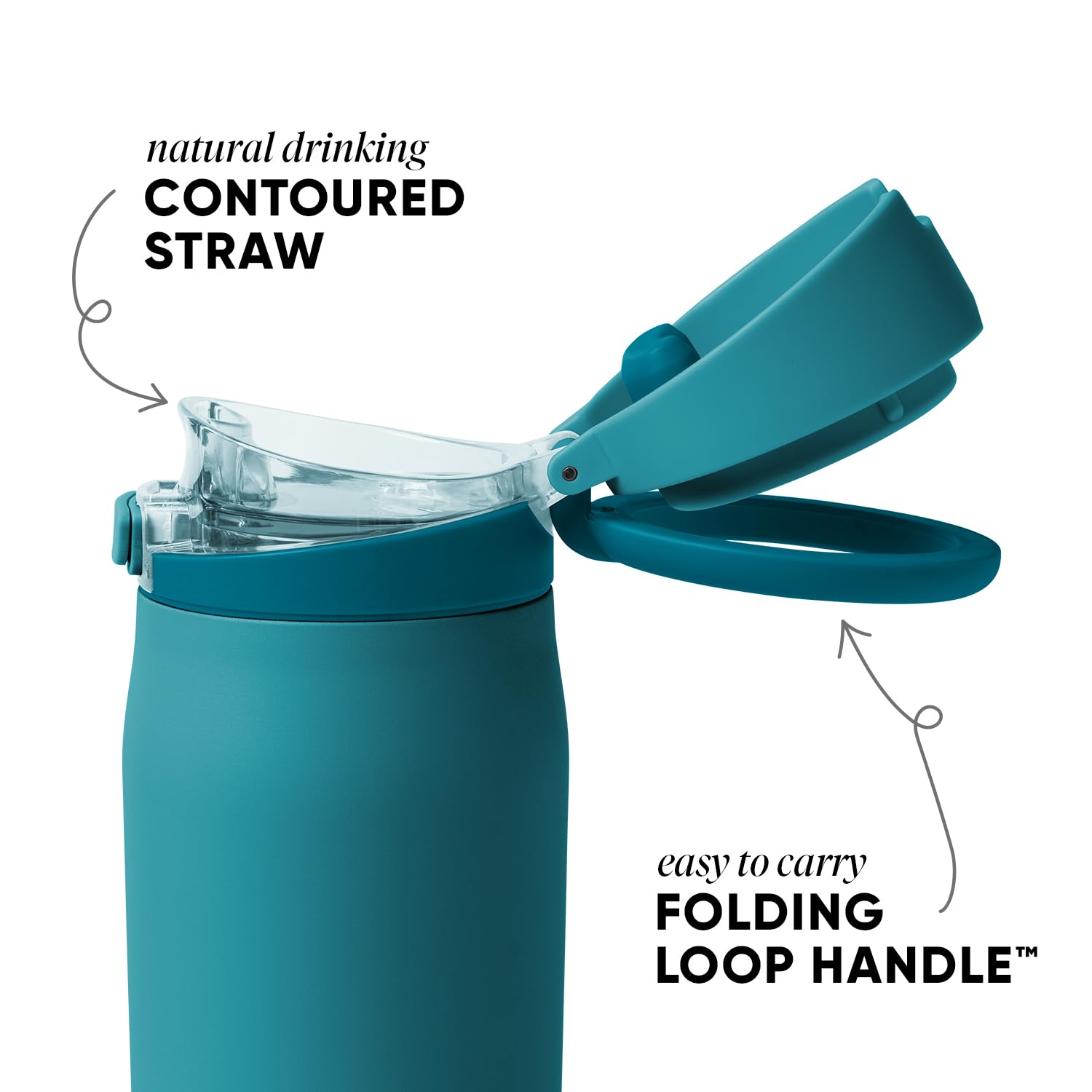 Simple Modern close-up of covered straw lid demonstrating hygiene and spill protection