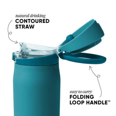 Simple Modern close-up of covered straw lid demonstrating hygiene and spill protection