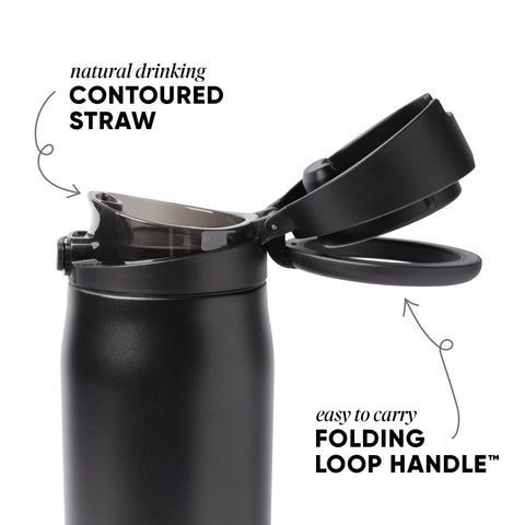 Simple Modern Mesa Loop covered straw detail protecting the straw for cleaner sips