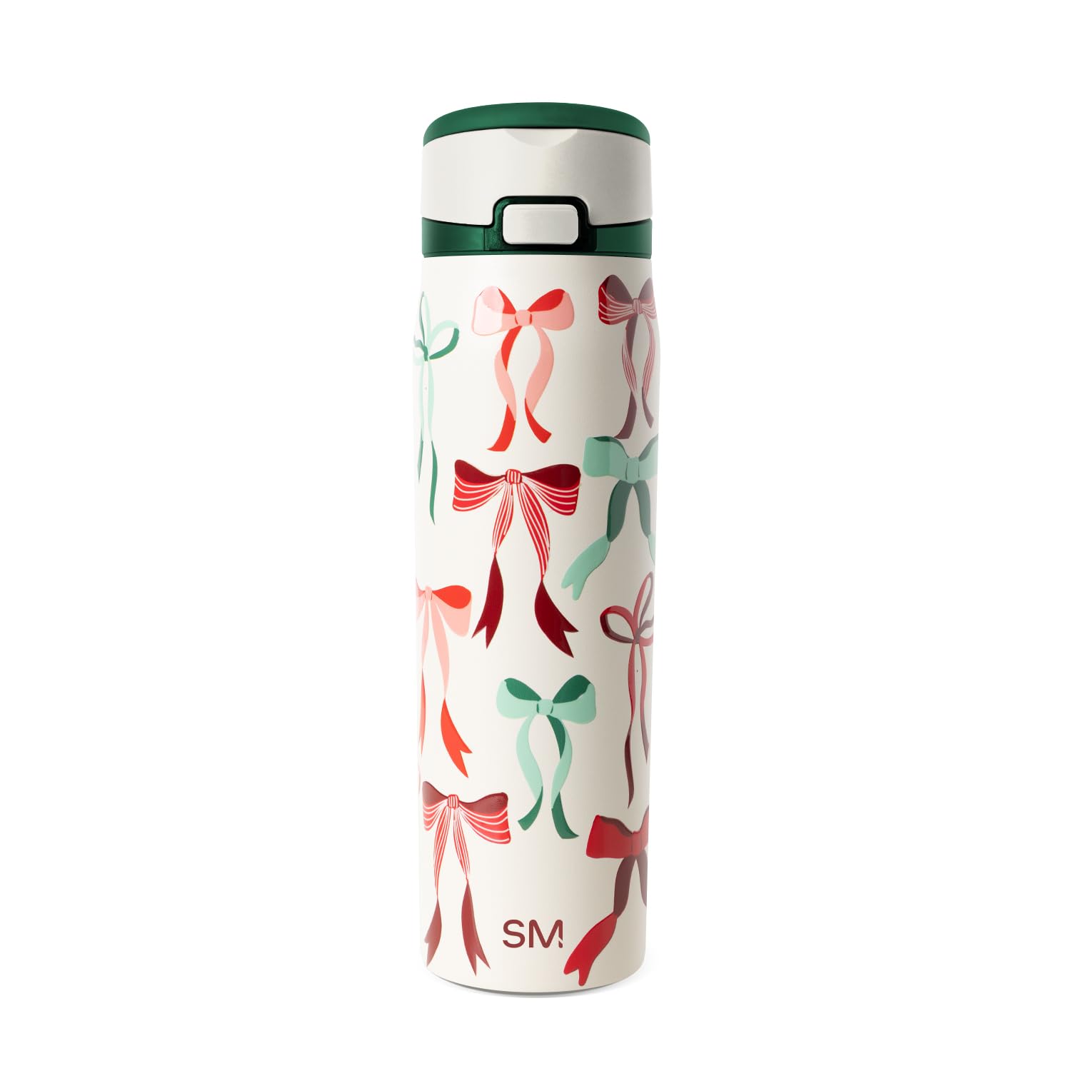 Simple Modern Mesa Loop front view showing bows pattern and insulated design for stylish hydration