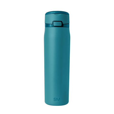 Simple Modern front view of teal Mesa Loop showing shape and finish for portable hydration