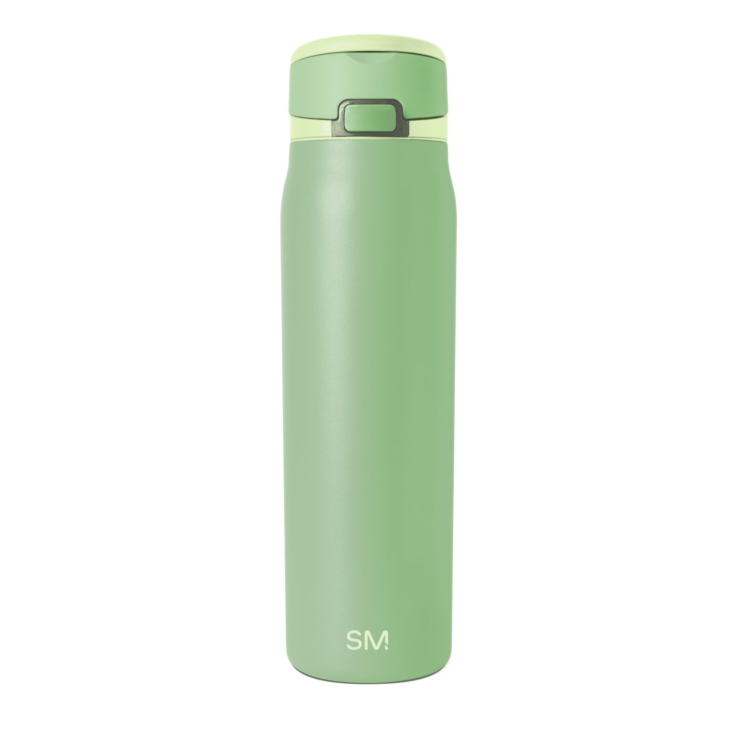 Simple Modern Mesa Loop front view showing green finish and straw lid benefit
