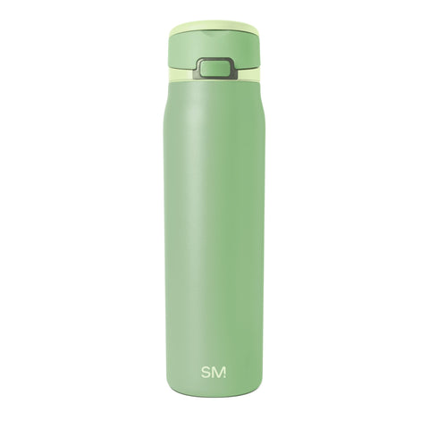 Simple Modern Mesa Loop front view showing green finish and straw lid benefit
