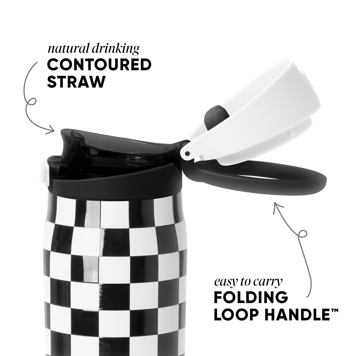 Simple Modern Mesa Loop lid closed highlighting lock for leak prevention