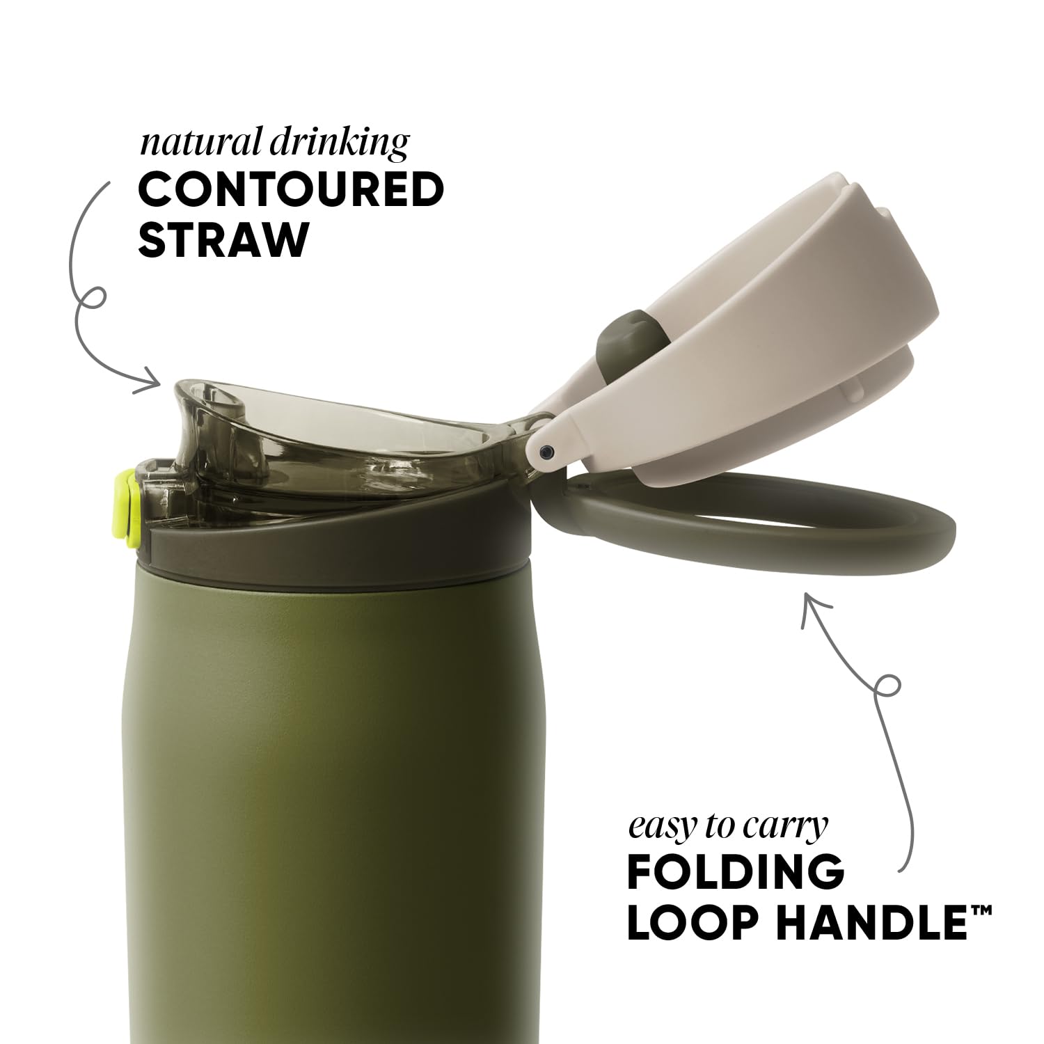Simple Modern close-up of covered straw showing hygienic protection and easy sipping