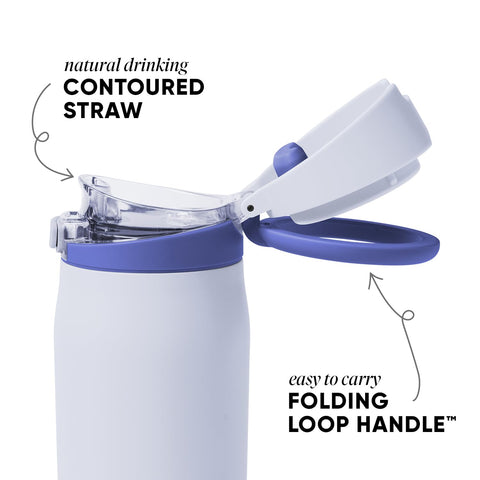 Simple Modern covered straw close-up highlighting hygienic protection and easy sipping