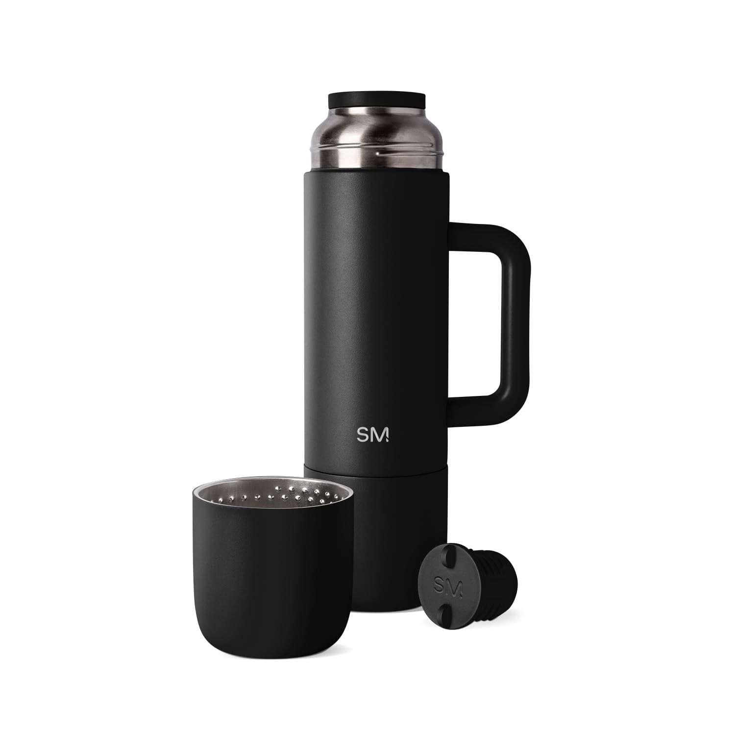 Simple Modern Roam front view showing bottle and two mugs, convenient portability