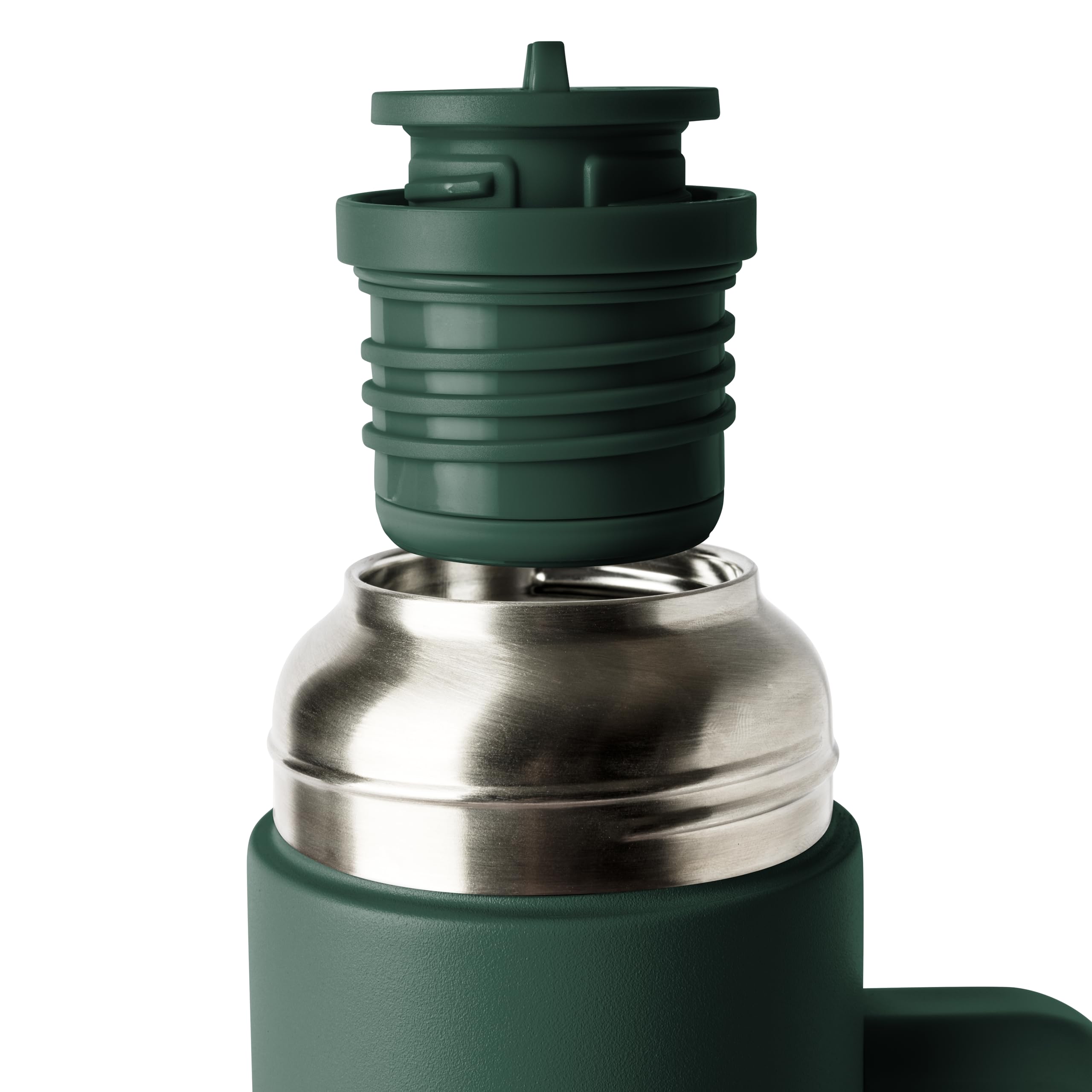 Simple Modern Roam twist-and-pour top detail demonstrating pour control and heat retention
