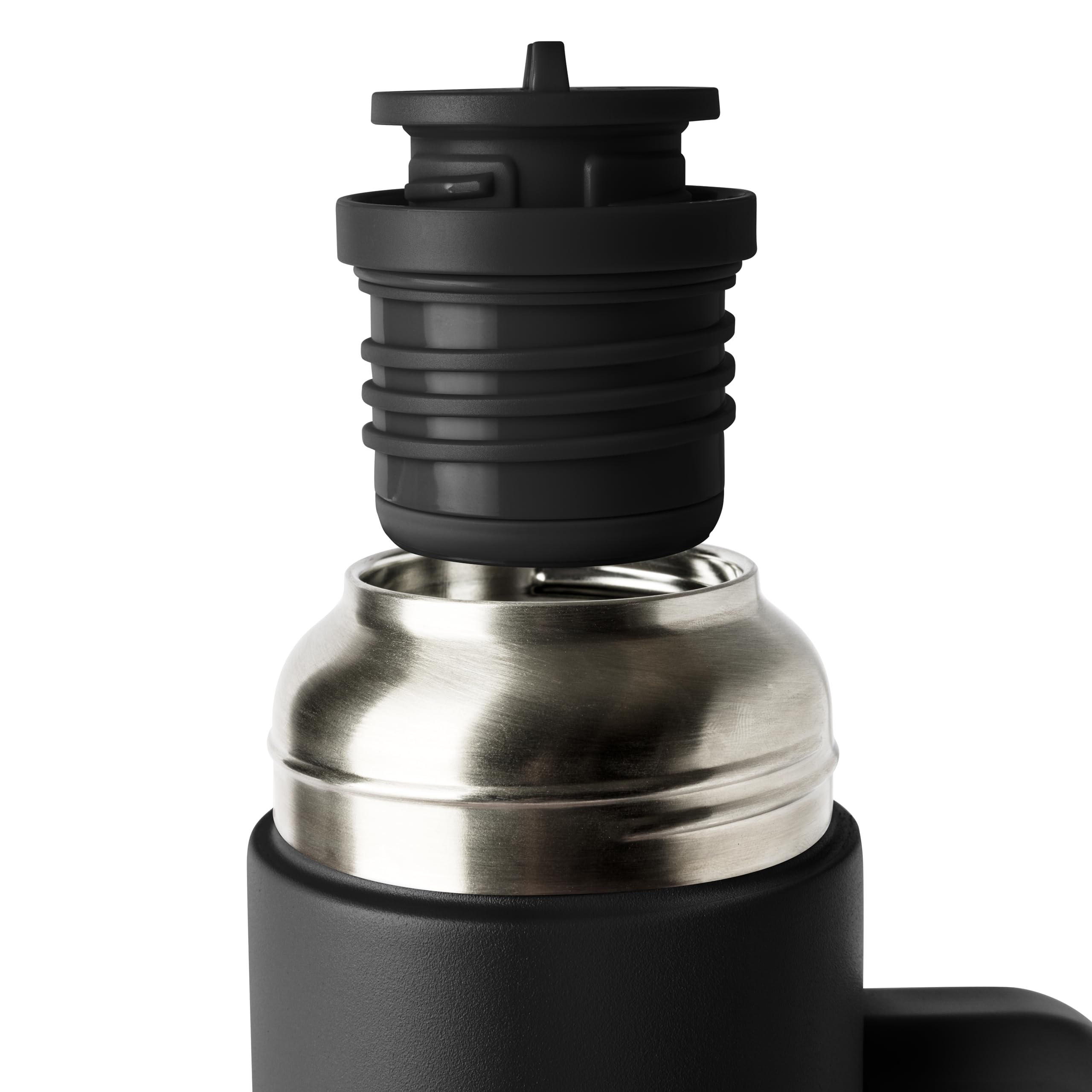 Simple Modern Roam wide mouth and handle, secure grip and easy filling
